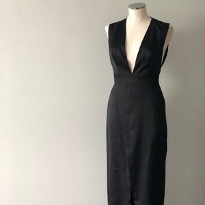 Forever 21 black satin dress